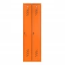 Шкаф металлический двухсекционный оранжевый