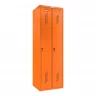Шкаф металлический двухсекционный оранжевый