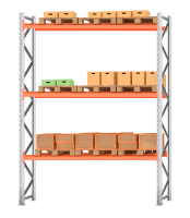 Стеллаж паллетный 4500х2700х1100 3 яруса Р100.1.5Б150.2