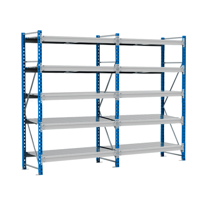 Стеллаж SGR-V 350 кг 2500х2100х800 5 ярусов (рамы RAL 5015 / настил цинк) ОС