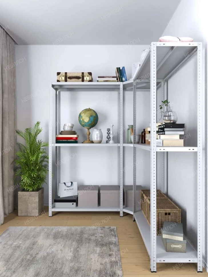 Стеллаж угловой МС 1500х1600х1600/400 мм 3 яруса