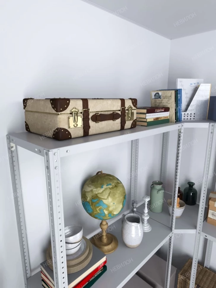 Стеллаж угловой МС 1500х1600х1600/400 мм 3 яруса