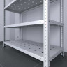 Стеллаж ТС Лайт 1800х700х500 с 6 перфорированными полками