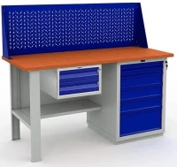 Верстак металлический для балкона с перфопанелью W160.F2/WS6.110