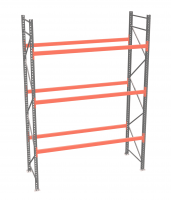 Стеллаж палетный ДиКом СП 4000х2250х1000 с 3 ярусами до 2600 кг / до 1300 кг на паллет П-90
