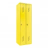 Шкаф металлический двухсекционный желтый