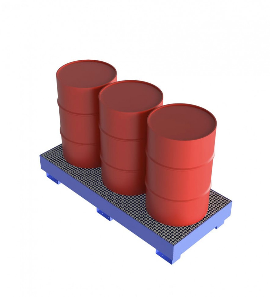 Задерживающий резервуар для 3 бочек в ряд 275х1800х800 Задерживающий резервуар для 3 бочек в ряд 275х1800х800