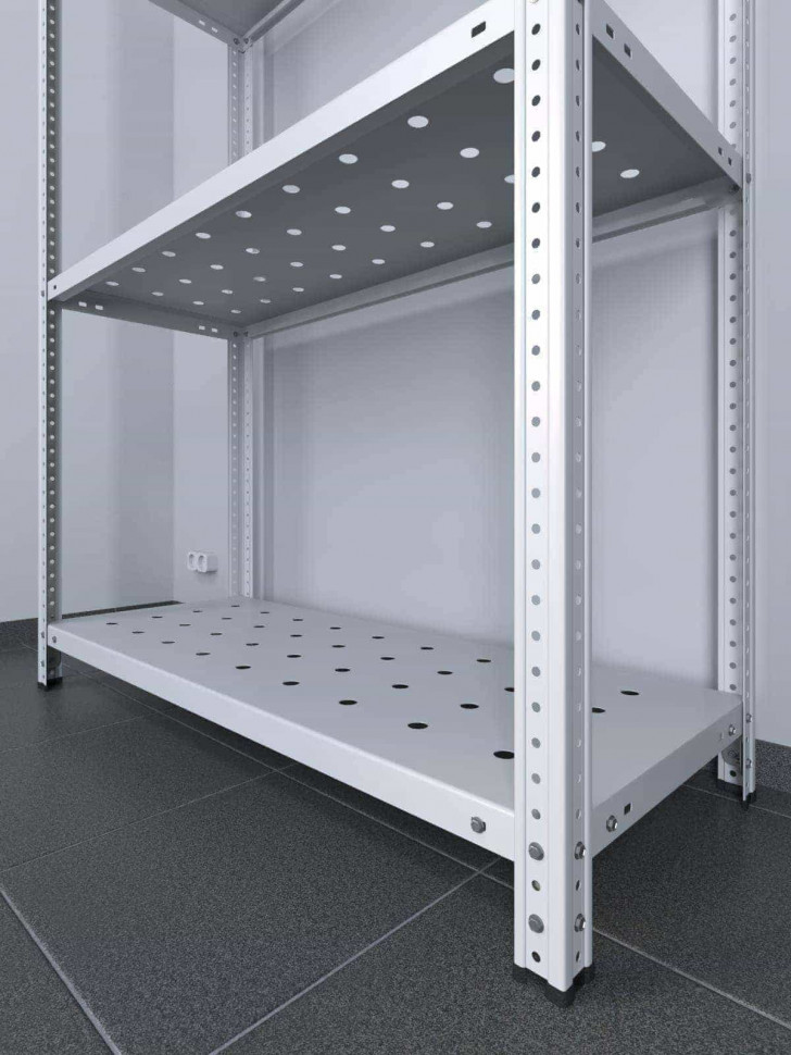 Стеллаж ТС Лайт 1800х1200х500 с 4 перфорированными полками Стеллаж ТС Лайт 1800х1200х500 с 4 перфорированными полками