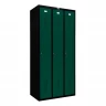 Шкаф металлический трехдверный черный с темно-зеленым Шкаф металлический трехдверный черный с темно-зеленым