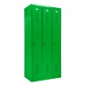 Шкаф металлический трехсекционный зеленый