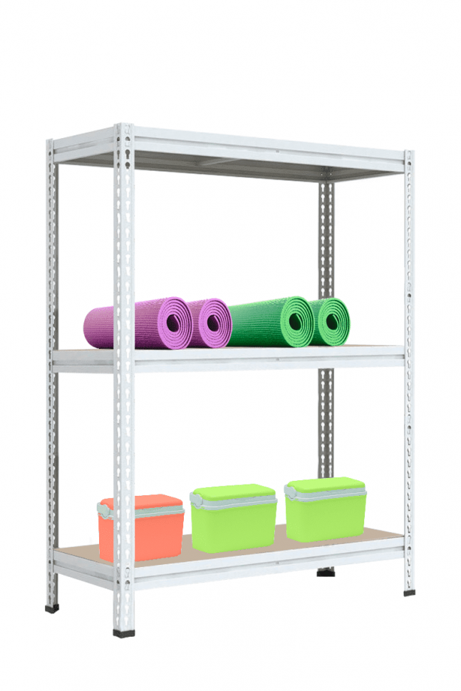 Стеллаж МС-Т 2500х1856х632 мм 3 яруса (настил фанера) Стеллаж МС-Т 2500х1856х632 мм 3 яруса (настил фанера)