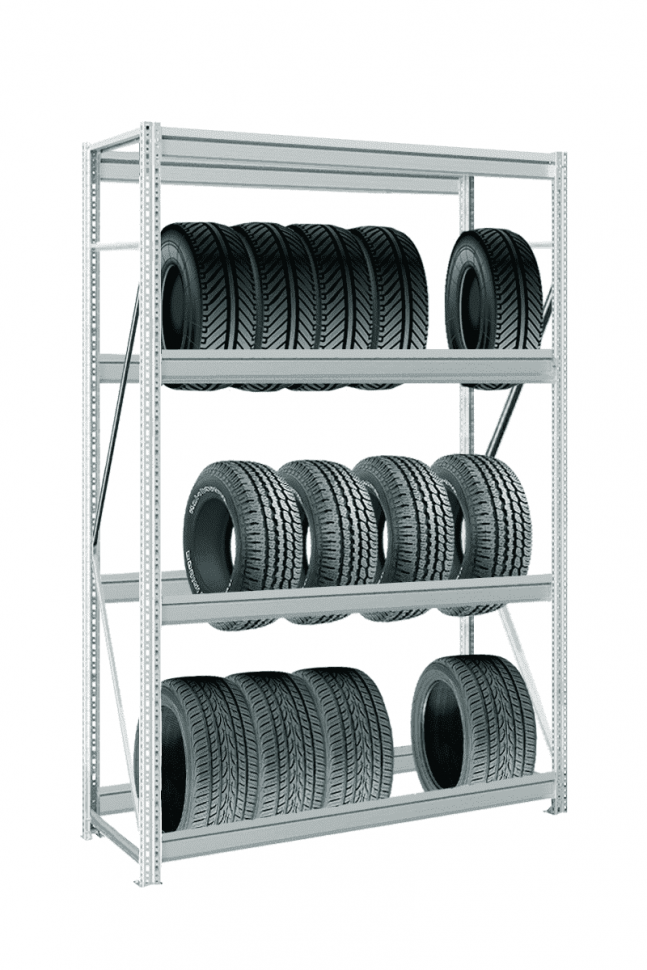 Стеллаж для колес в гараж MS Pro Z 3000х2100х400 мм 4 яруса