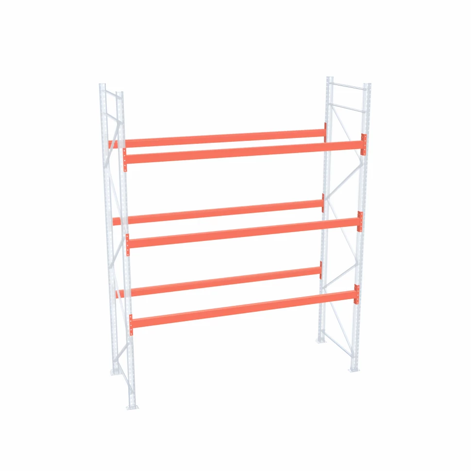 Стеллаж палетный ДиКом СП 3500х2700х1000 с 3 ярусами до 3000 кг / до 1000 кг на паллет П-110 Стеллаж палетный ДиКом СП 3500х2700х1000 с 3 ярусами до 3000 кг / до 1000 кг на паллет П-110