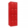 Шкаф металлический с дверцами и замком красный