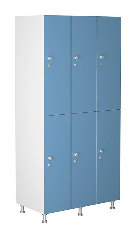 Шкаф для раздевалок WL 32-90 голубой/белый