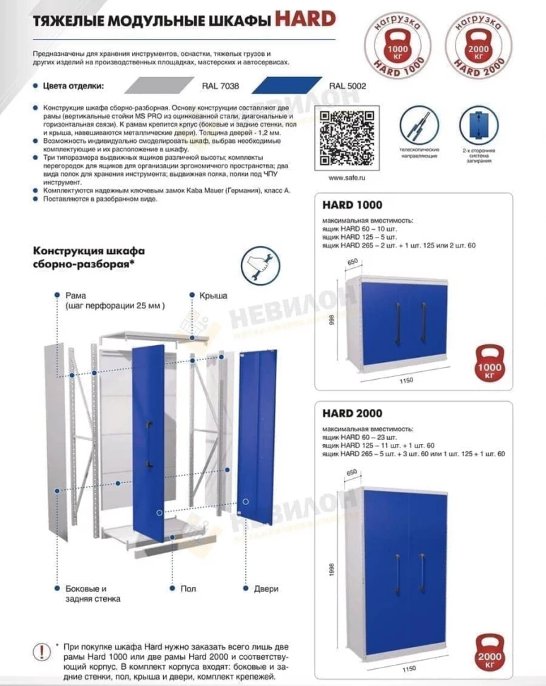 Шкаф для инструмента и комплектующих HARD 2000-033012 Шкаф для инструмента и комплектующих HARD 2000-033012