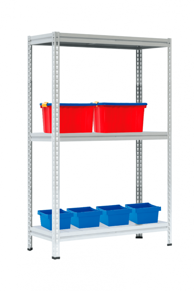 Стеллаж МС-Т 3000х1856х530 мм 3 яруса настил металл Стеллаж МС-Т 3000х1856х530 мм 3 яруса настил металл