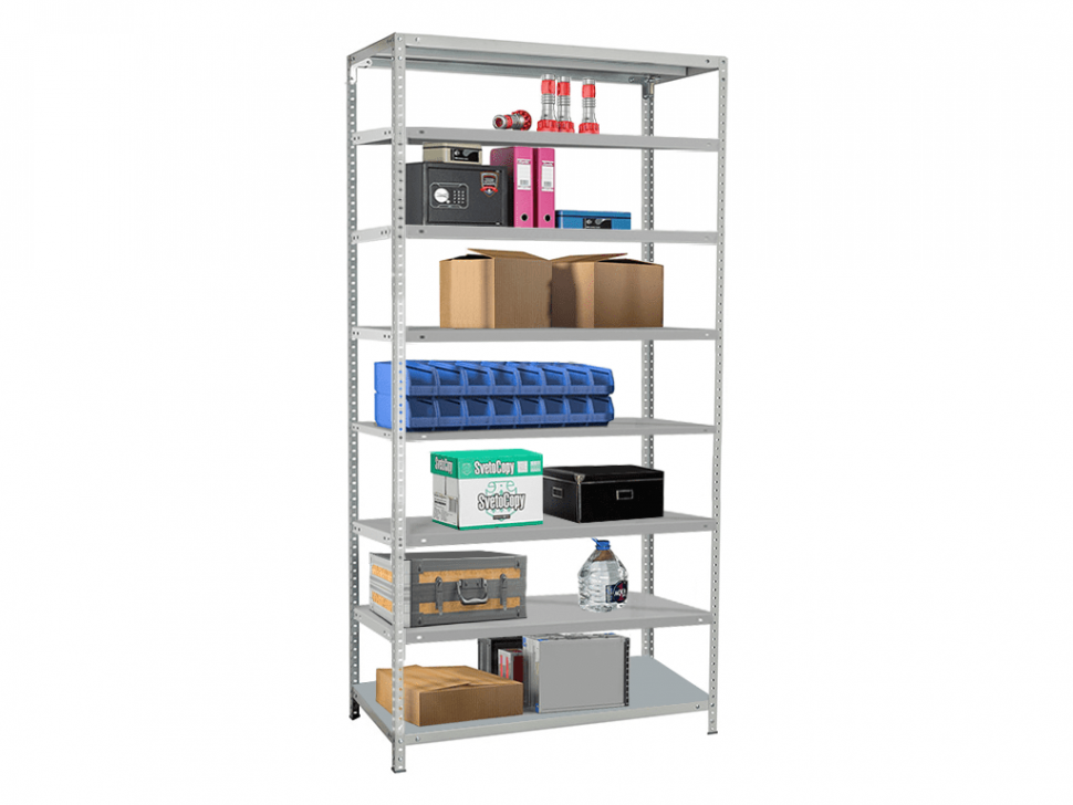 Стеллаж MS Standart 2000х700х500 c 8 полками Стеллаж MS Standart 2000х700х500 c 8 полками