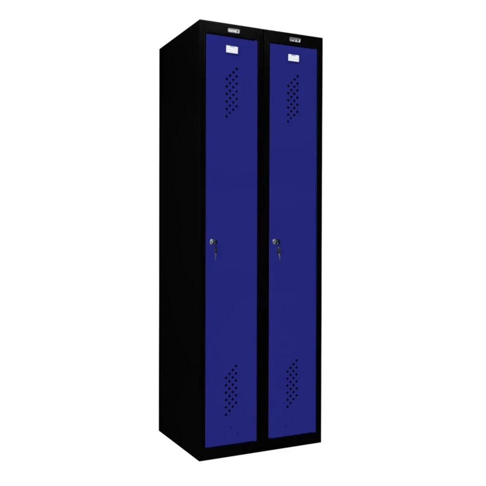 Шкаф металлический для рабочей спецодежды синий