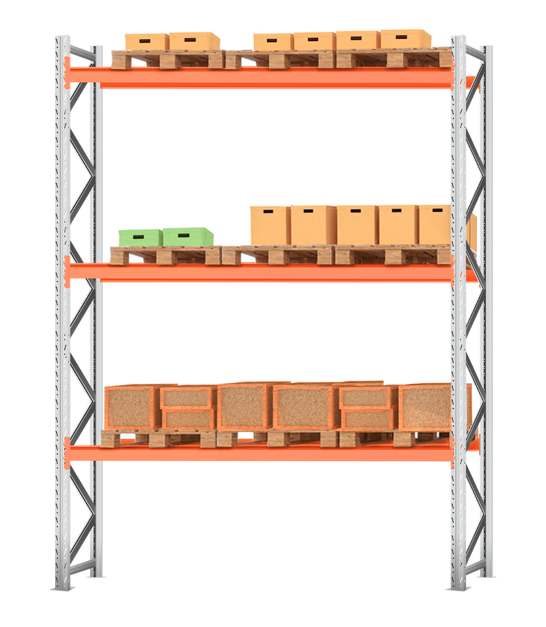 Стеллаж паллетный 4500х3300хх1100 3 яруса (Р100.1.5Б150.2)