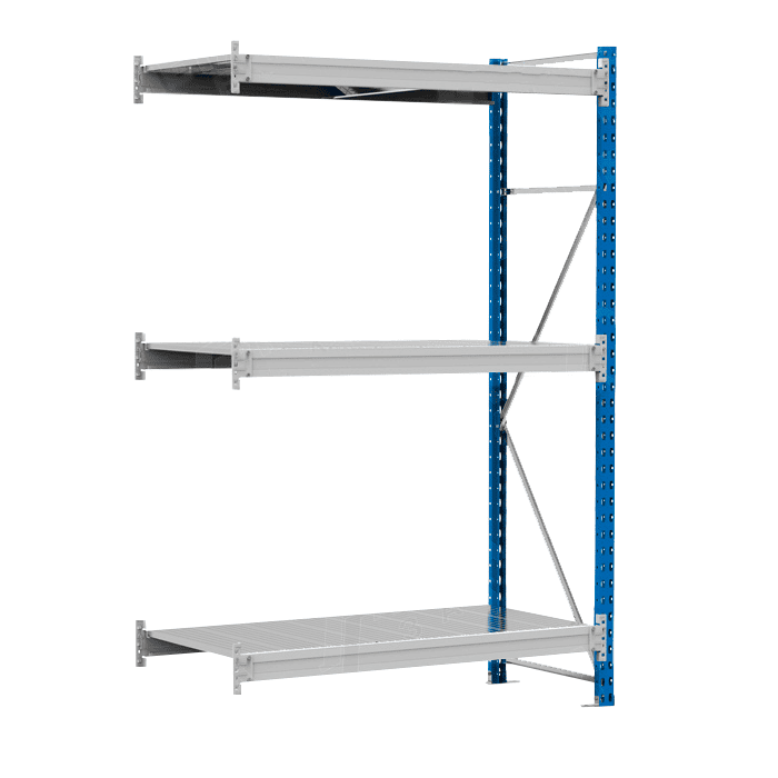 Стеллаж SGR-V 350 кг 2000х2100х600 3 яруса (рамы RAL 5015 / настил цинк) ДС