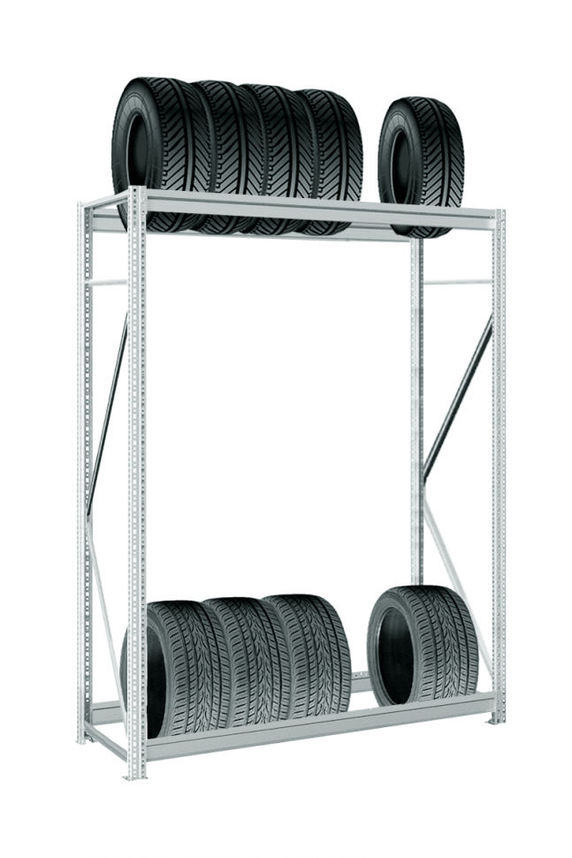 Стеллаж для колёс MS Pro Z 2500х1200х400 мм 2 яруса