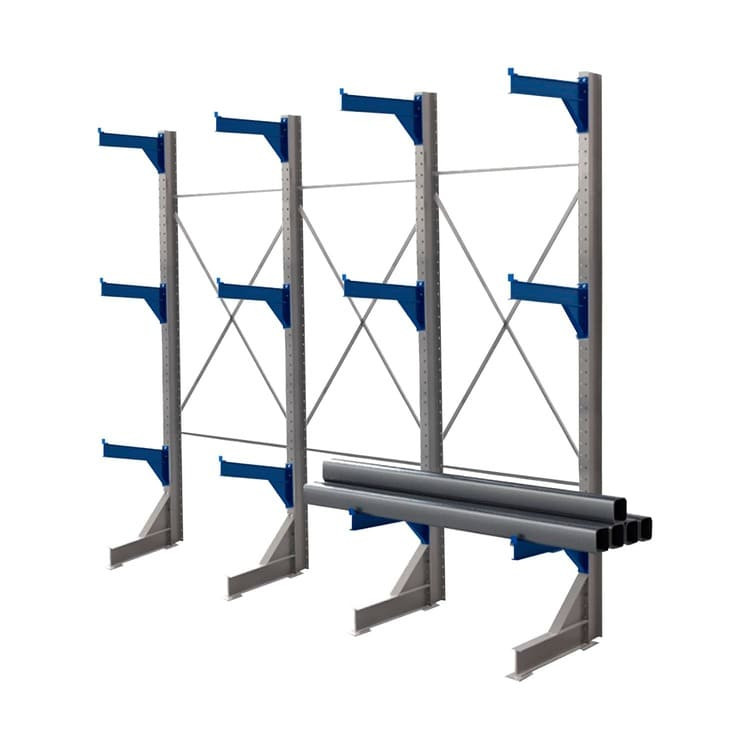 Стеллаж консольный односторонний КТр 4000х4980х1000 (800) 3 яруса