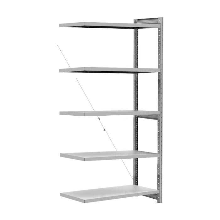 Стеллаж СК 2485х1066х800 с 5 полками ДС Стеллаж СК 2485х1066х800 с 5 полками ДС