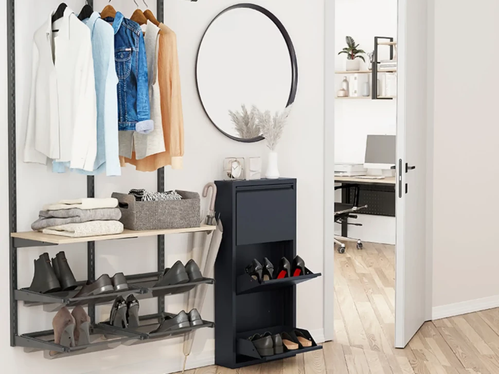 Металлическая обувница 3 полки Практик ОМ-3 Металлическая обувница 3 полки Практик ОМ-3