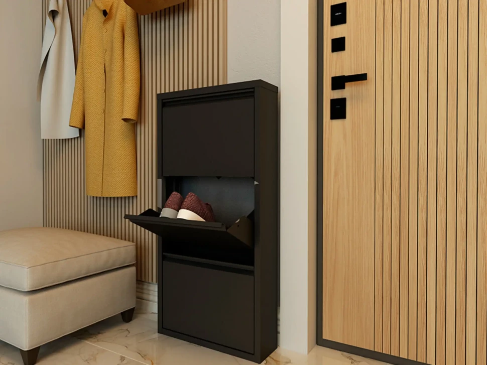 Металлическая обувница 3 полки Практик ОМ-3 Металлическая обувница 3 полки Практик ОМ-3