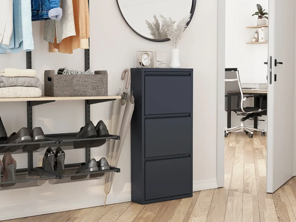 Металлическая обувница 3 полки Практик ОМ-3 Металлическая обувница 3 полки Практик ОМ-3