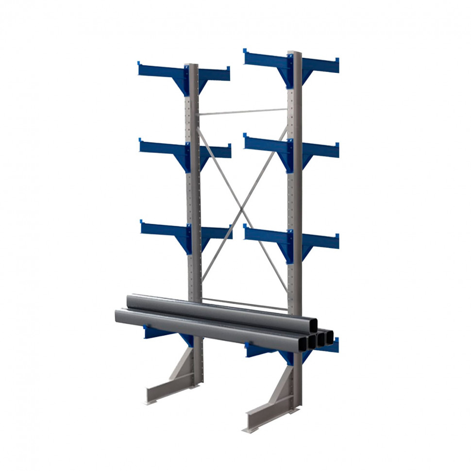 Стеллаж консольный двухсторонний КТр 4000х1740х1800 (800) 4 яруса