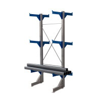 Стеллаж консольный двухсторонний КТр 4000х1740х2600 (1200) 3 яруса