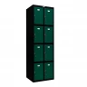 Шкаф металлический для личных вещей черный с темно-зеленым