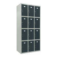 Шкаф металлический для сумок серый с графитом