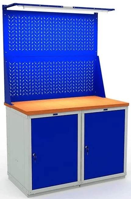 Верстак Практик с двумя экранами усиленный W120.WS1/WS1.021