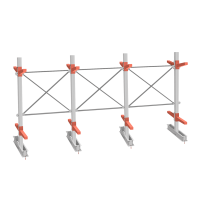 Стеллаж консольный СТ-062 2450х4660х1400 2 яруса двухсторонний