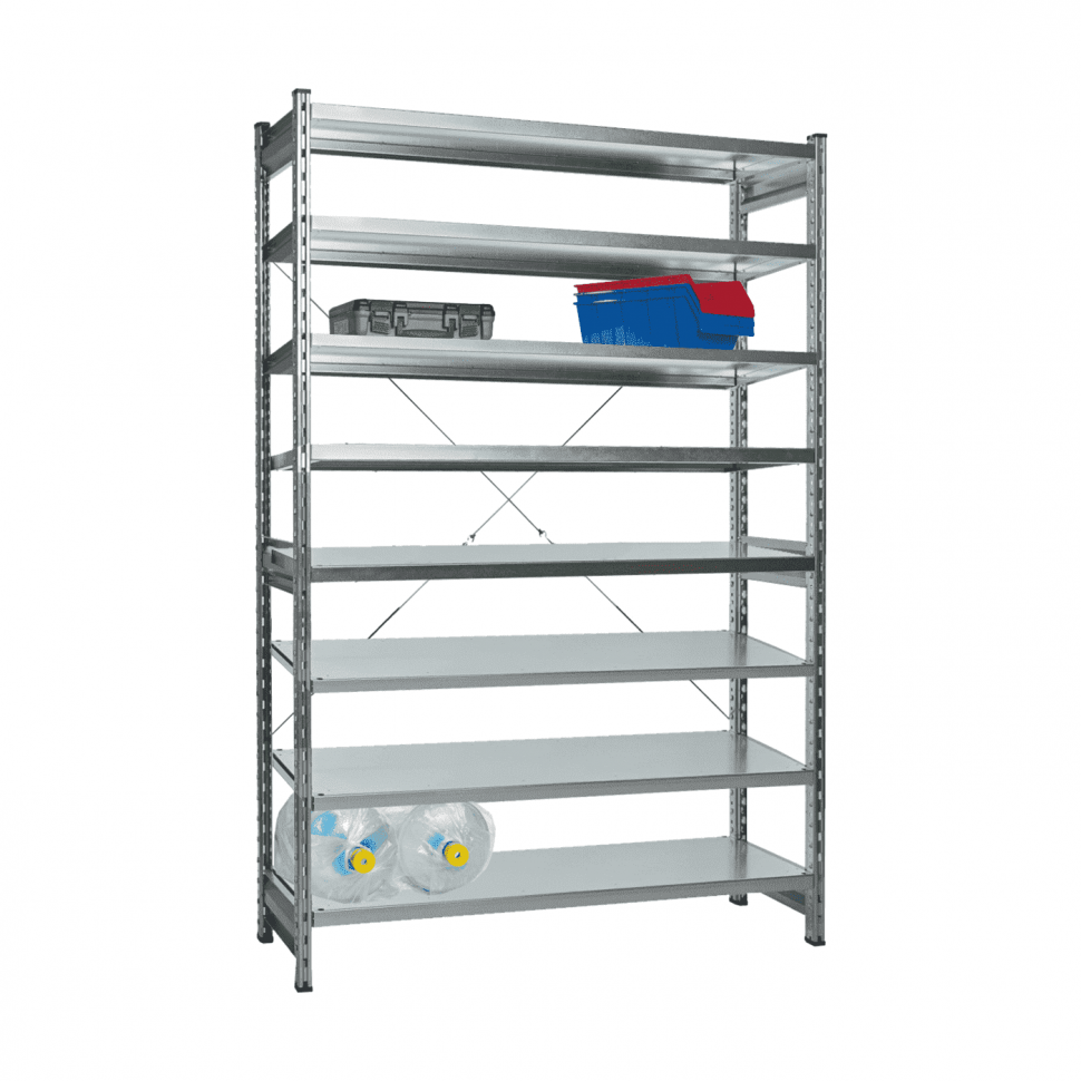 Стеллаж СТ-031 цинк 2067х1000х300 8 полок до 200 кг