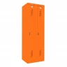 Шкаф металлический для рабочей спецодежды оранжевый