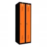 Шкаф металлический для рабочей спецодежды оранжевый