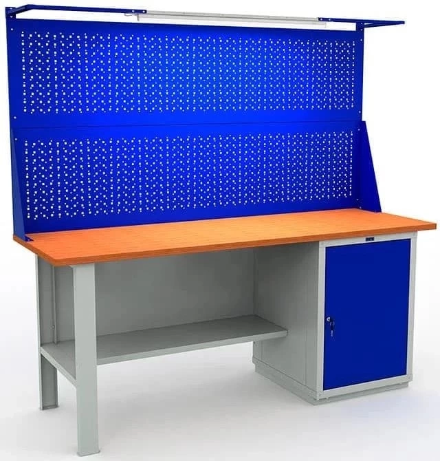 Верстак большой с полками и перфопанелью W200.F2/WS1.021