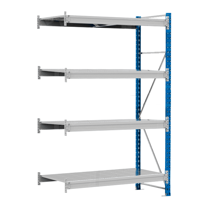 Стеллаж SGR-V 350 кг 2000х1500х800 4 яруса (рамы RAL 5015 / настил цинк) ОС