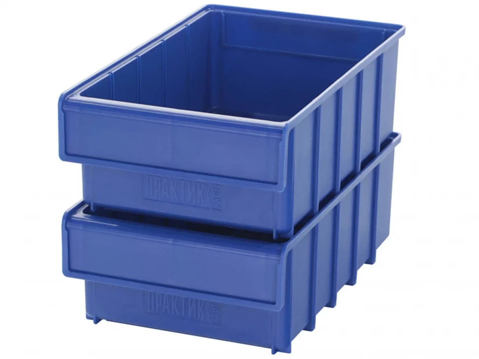 Ящик пластиковый Практик 300х185х100 синий