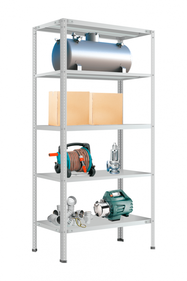 Стеллаж МС-900 2400х1000х300 мм 5 полок