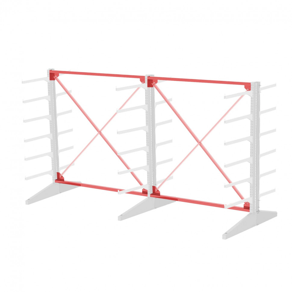 Стеллаж консольный двухсторонний Sortex 1920х3221х1280 6 ярусов