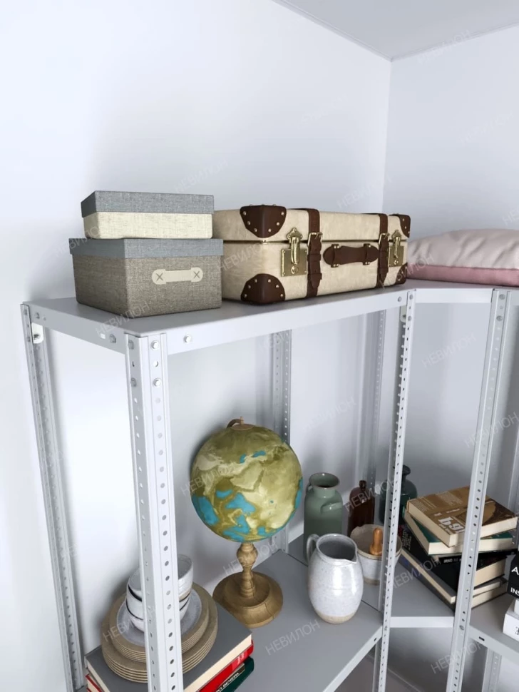 Стеллаж угловой МС 1800х1400х1400/500 мм 3 яруса