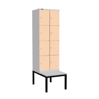 Шкаф Диком УНО-324 (RAL 7038 + RAL 1015) на подставке-скамейке