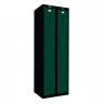 Шкаф металлический для раздевалки черный с темно-зеленым