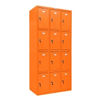 Шкаф сумочница металлический оранжевый