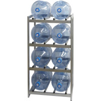 Стеллаж для воды Бомис-8Р на 8 бутылей 19 л